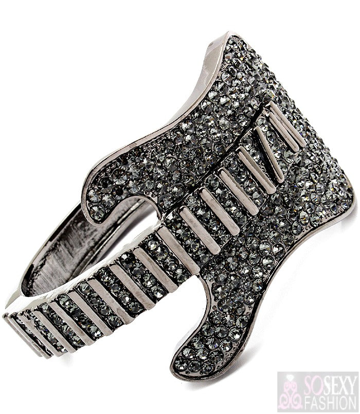 'Adele' Crystal Studs Guitar Bracelet