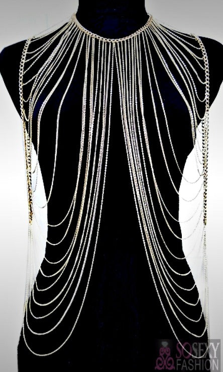 "Lindsay" Layered Body Chain Necklace Jewellery
