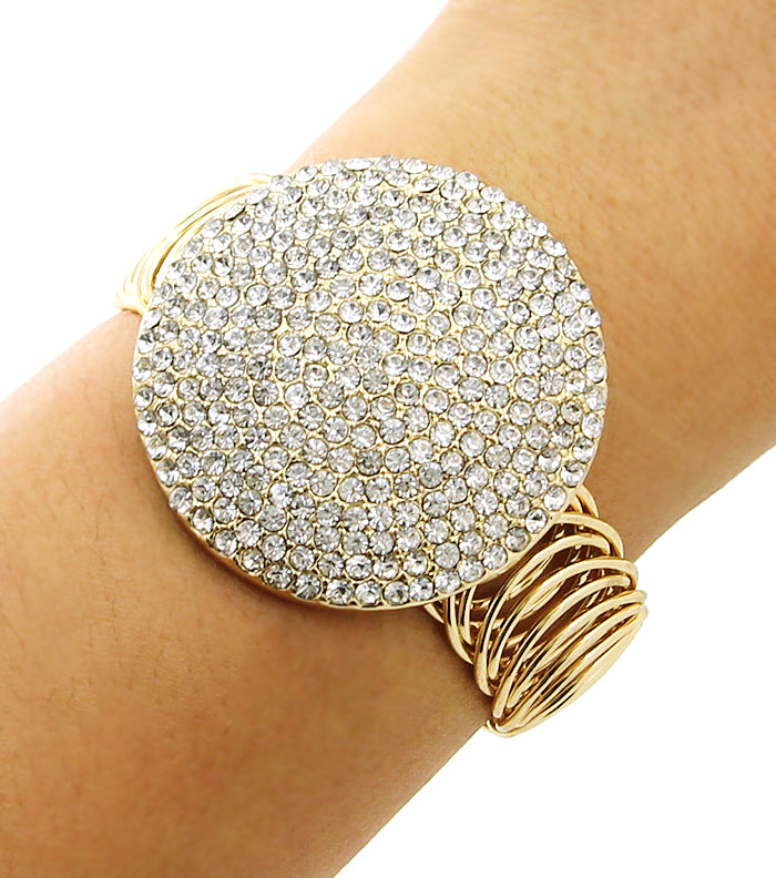 Round Statement Crystal Bracelet