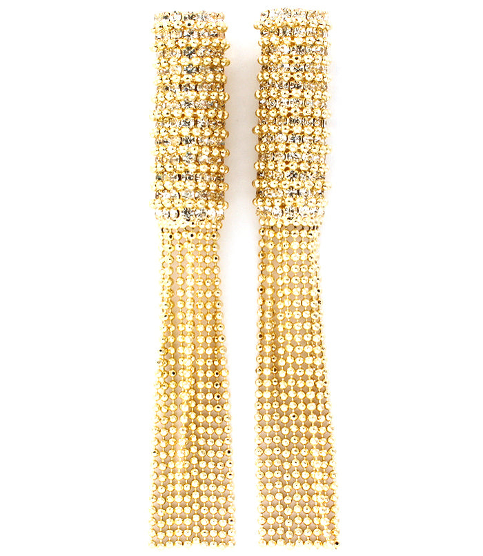 “Paris” Crystal Stone Tassel Earring