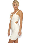 Off-White Cut Out Bandage Dress