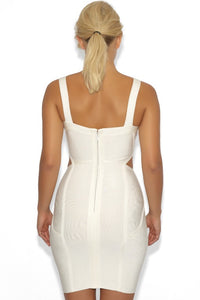 Off-White Cut Out Bandage Dress