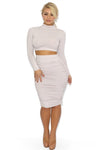 ‘Kim’ Two Piece Long Sleeve Knee Length Set