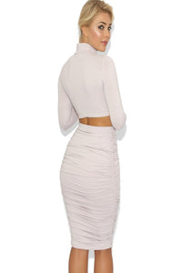 ‘Kim’ Two Piece Long Sleeve Knee Length Set