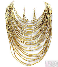 “Zara”  Layered Necklace and Earring Set