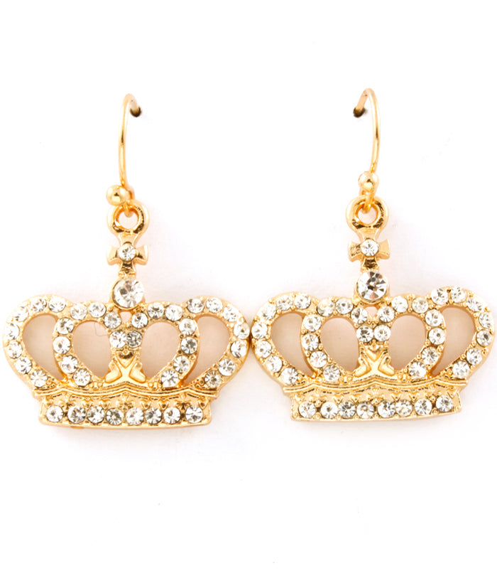 “CROWN” CRYSTAL STUDS EARRINGS