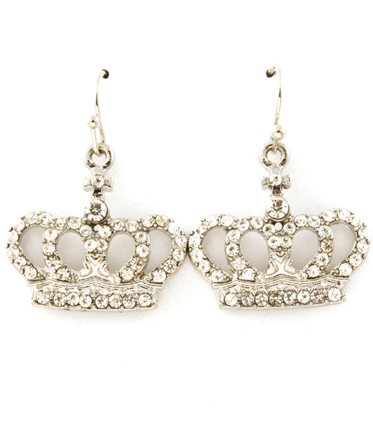 “CROWN” CRYSTAL STUDS EARRINGS