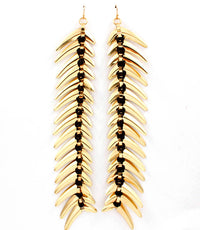 “Amber” Basketball Wives Fish Hook  Earring - Yellow