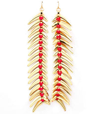 “Amber” Basketball Wives Fish Hook  Earring - Yellow