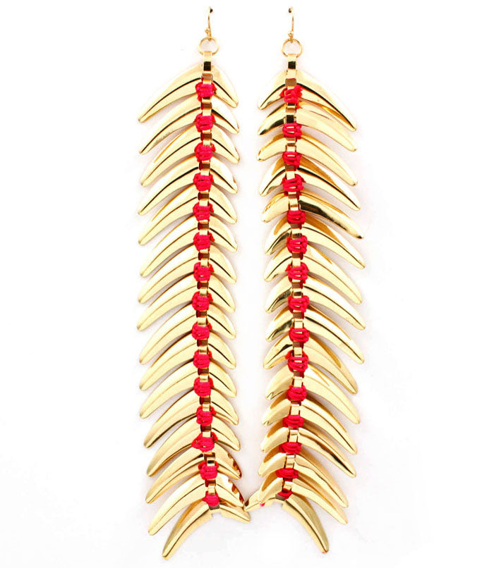 “Amber” Basketball Wives Fish Hook  Earring - Yellow