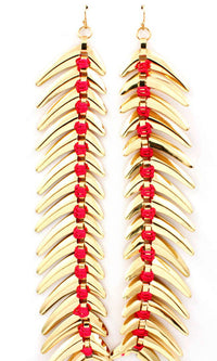 “Amber” Basketball Wives Fish Hook  Earring - Fuschia