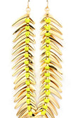 “Amber” Basketball Wives Fish Hook  Earring - Yellow