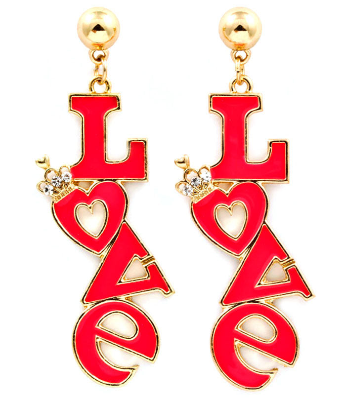 Queen of Love  Crystal Stud Earrings