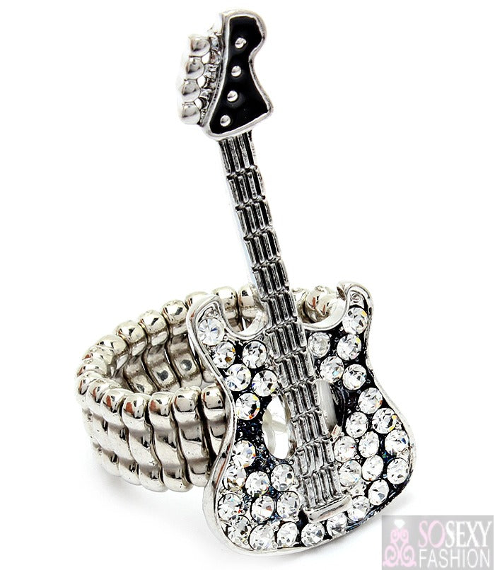 “Pop Star” Stretch Crystal Stud Ring