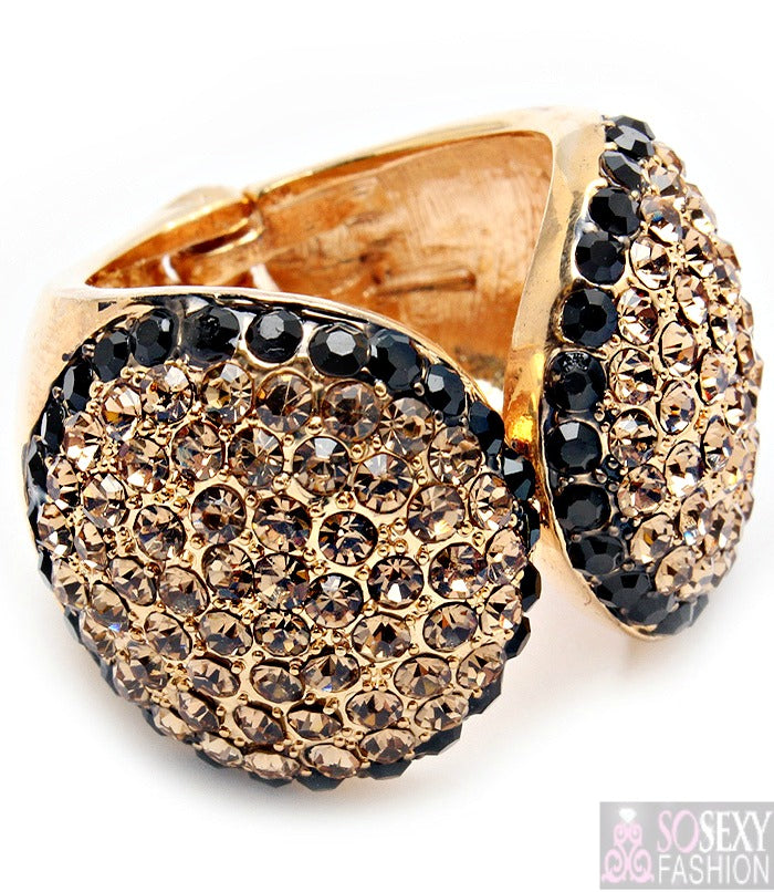 “Carly” Adjustable Crystal Stud Ring