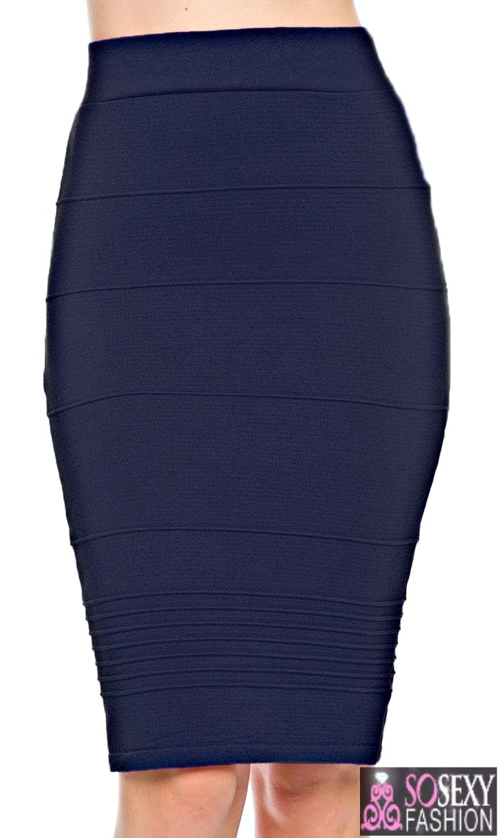 'HEIDI' BODYCON BANDAGE PENCIL SKIRT