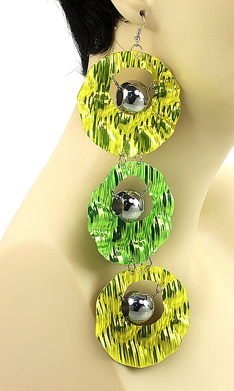 BASKETBALL WIVES FISH HOOK EARRING - YELLOW