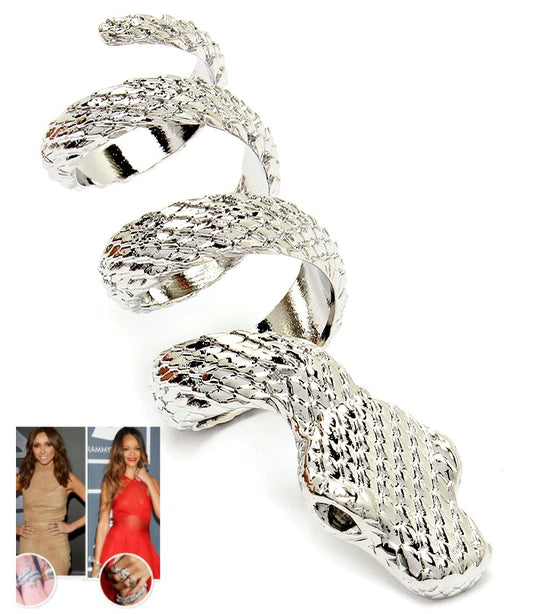Rihanna Style Snake Wrap Ring