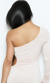 'EVE' ONE SHOULDER LONG SLEEVE DRESS