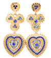 Crystal studded beaded Earrings - Black