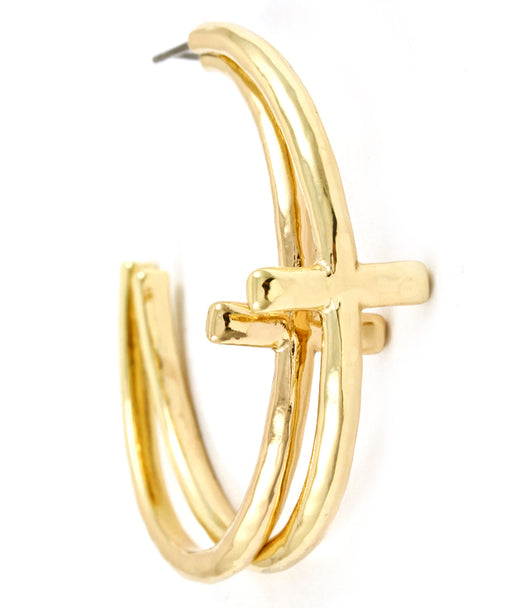 'CASSIE' Urban Glam Cross Earrings