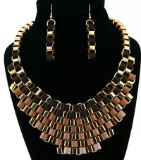 'Cleopatra'  Necklace and Earring Set - Blue