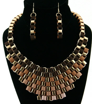 'Cleopatra'  Necklace and Earring Set - Blue