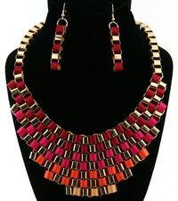 'Cleopatra'  Necklace and Earring Set - Blue