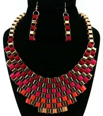 'Cleopatra'  Necklace and Earring Set - Blue