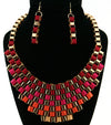 'Cleopatra'  Necklace and Earring Set - Black