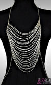 "Rihanna" Crystal Layered Body Chain