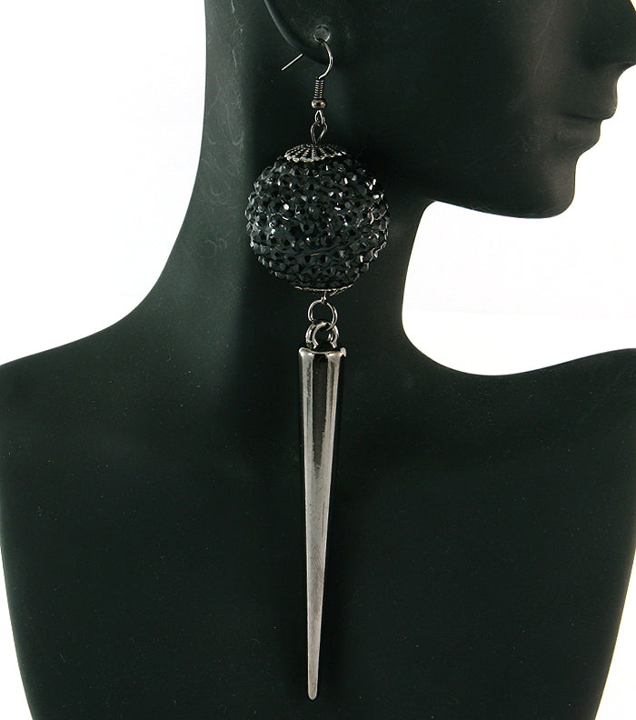 Basketball Wives Crystal Fireball Spike Earrings