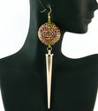 Load image into Gallery viewer, Basketball Wives Crystal Fireball Spike Earrings
