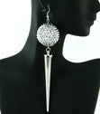 Load image into Gallery viewer, Basketball Wives Crystal Fireball Spike Earrings
