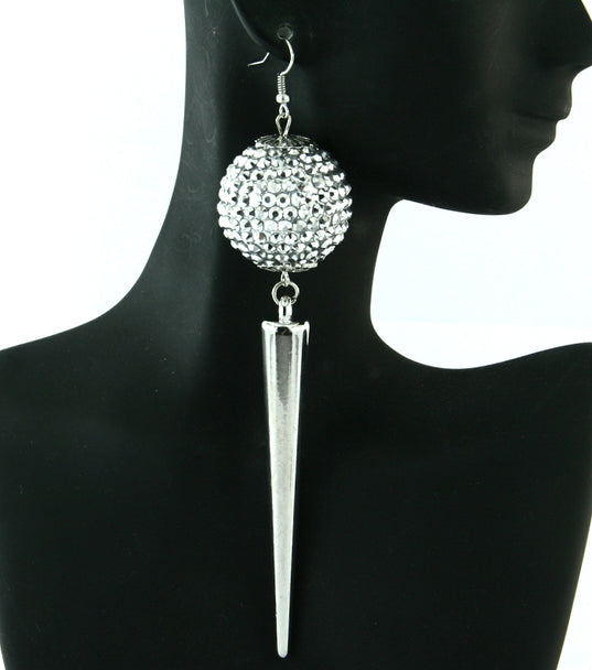 Basketball Wives Crystal Fireball Spike Earrings