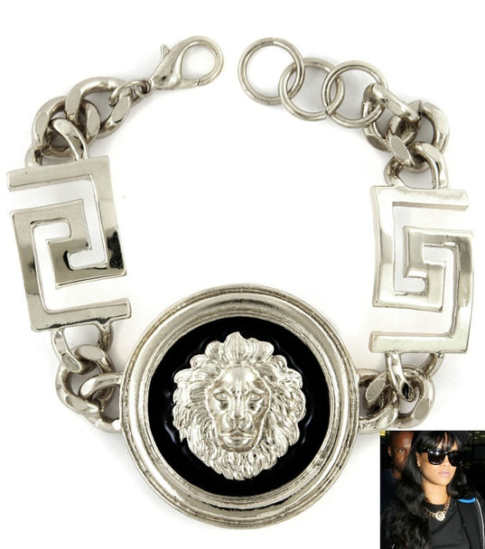 Celebrity Inspired Rihanna  Lion Head Bracelet