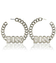 Load image into Gallery viewer, &quot;BOSS&quot;  Curb Chain HOOP EARRINGS
