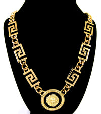 Designer Inspired Lionhead cuban Necklace