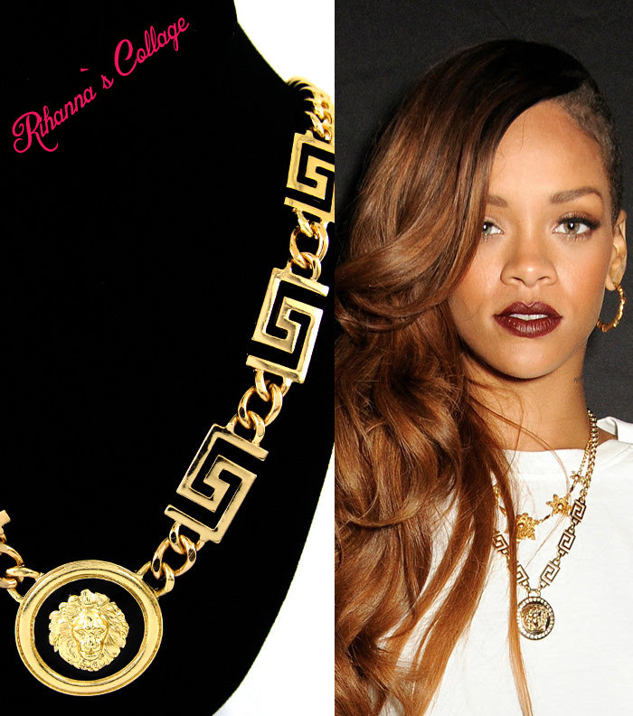 Designer Inspired Lionhead cuban Necklace