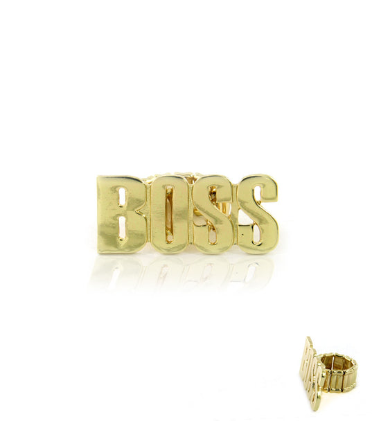 BOSS Stretchable Gold Ring