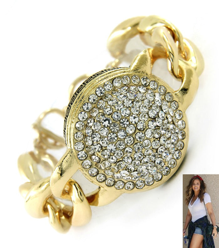 'Khloe' Round Crystal Bracelet