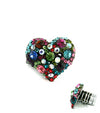 Stretch Crystal Glam Heart Ring