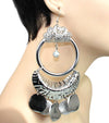 Basketball Wives Fish Hook Earrings -  Silver