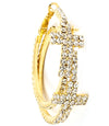 CRYSTAL CROSS EARRINGS