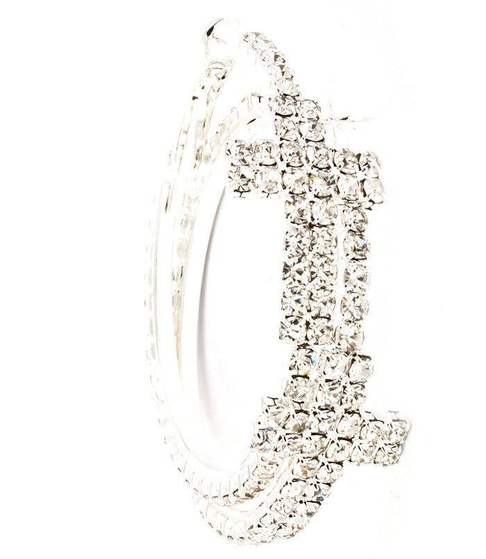 CRYSTAL CROSS EARRINGS