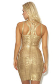 Load image into Gallery viewer, ‘CHANTAL’ GOLD BANDAGE DRESS
