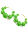 Basketball Wives Crystal Hoop Earring - Silver
