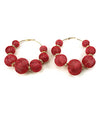 Basketball Wives Crystal Hoop Earring - Silver