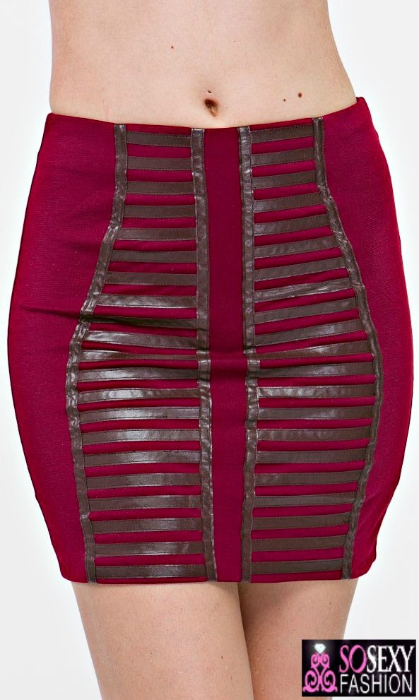 'ZINA'  BODYCON BANDAGE SKIRT  - ROYAL BLUE