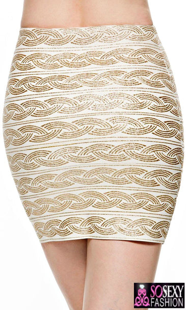 "KIM" GRECIAN BANDAGE MINI SKIRT